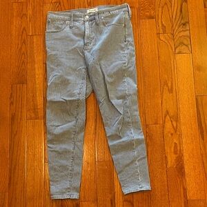 Madewell Mid-Rise 9” Skinny Striped Jeans - 30